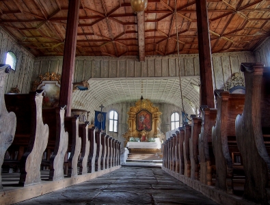 Maršíkov - Srubový celodřevěný kostel sv.Michaela